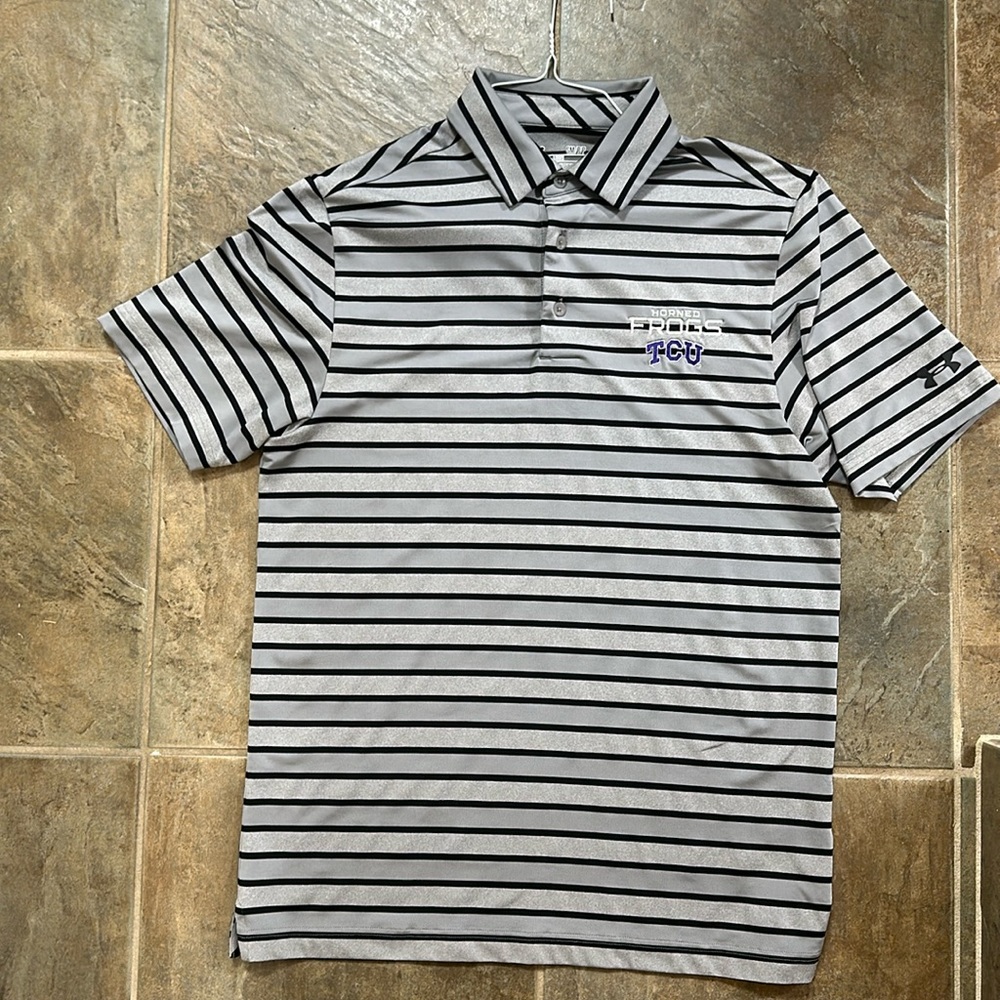 TCU Under Armour Golf style polo shirt size small NWOT